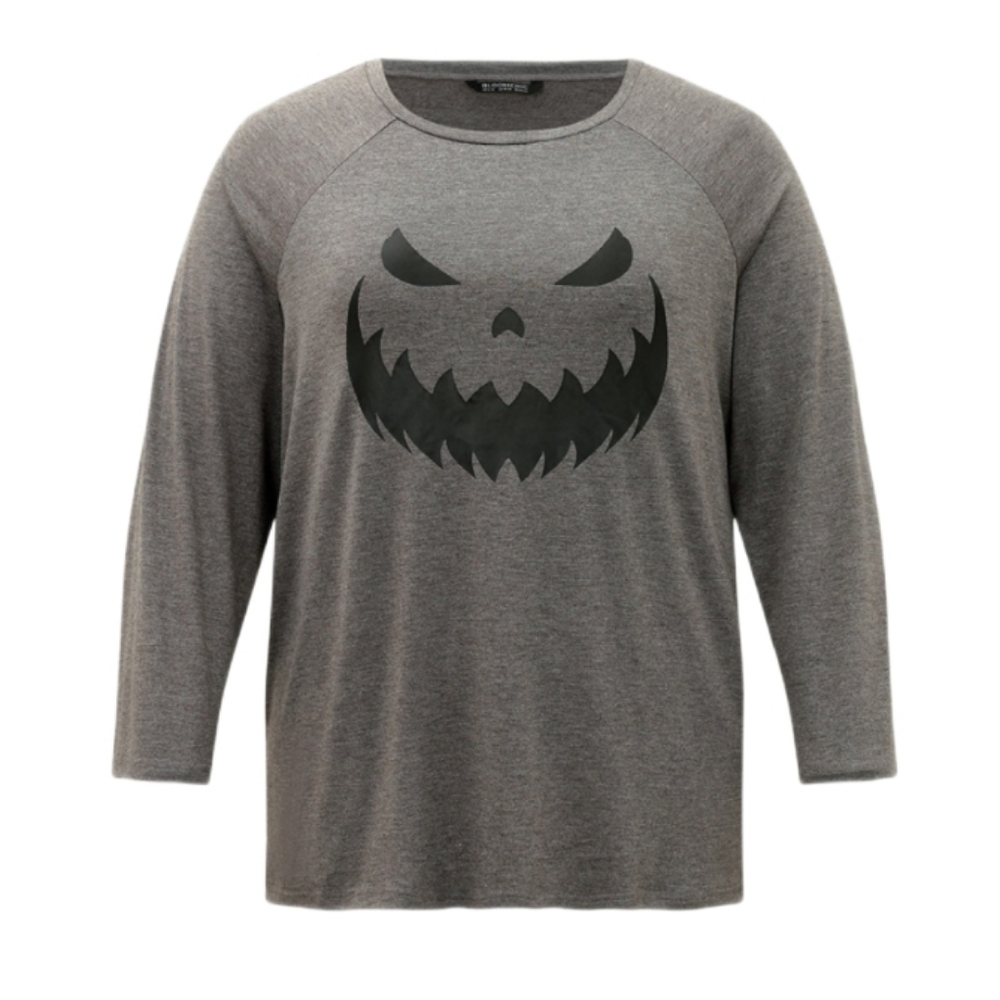 NWT  BloomChic  Women's 12  Halloween  T-shirt  Gray & Black